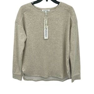 Workshop Oatmeal Heather Long Sleeve Sweater Size Small